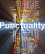 Punctuality background concept glowing