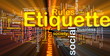 Etiquette background concept glowing