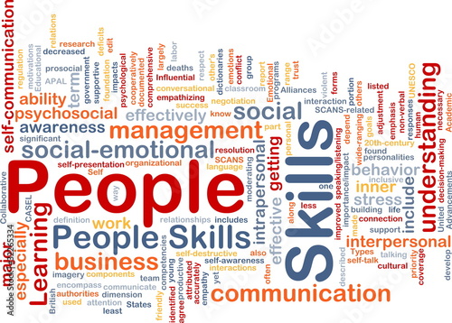 Illustration: People skills background concept People skills background concept