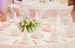 Banquet table with flowers
