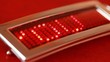 running red line I LOVE YOU on gold led buckle on red