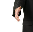 Businessman stretching out hand