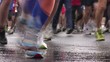 Close-up of legs of runners Close-up of legs of runners