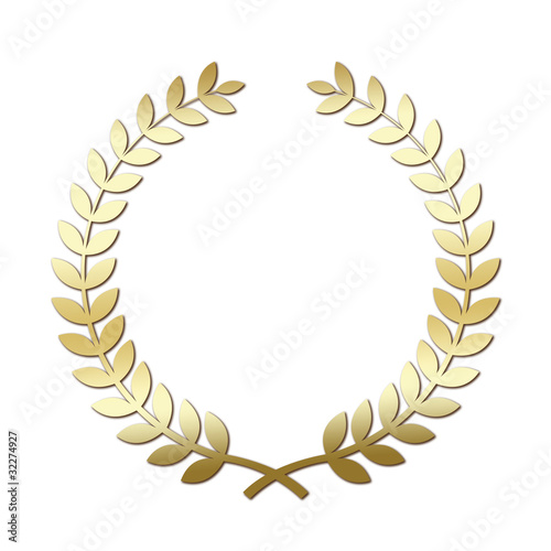 Illustration: Golden Olive Branch Wreath Golden Olive Branch Wreath