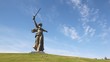 Monument of Native land-mother in Volgograd. Time lapse.