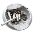 Ashtray with cigarette butts