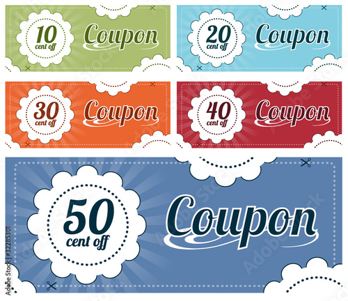 Illustration: Coupon Set Coupon Set