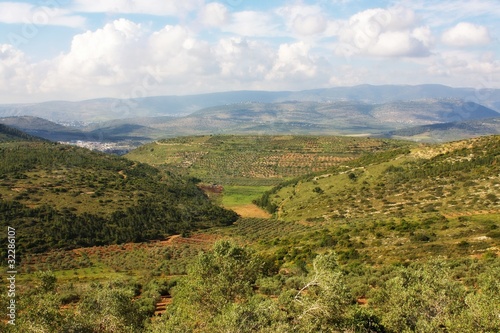 Photo: aerial view of Galilee and Jordan valley, Israel aerial view of Galilee and Jordan valley, Israel