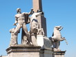 Ancient Roman sculptures in Piazza del Quirinale, Rome.