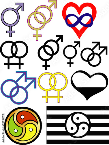 Sexuality and identity symbols (not a complete list)