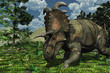 Prehistoric Scene with Albertaceratops