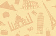 Travel seamless background