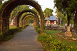 decorated cemetery path