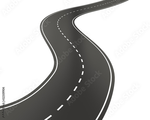 Illustration: Curved road Curved road