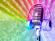 Microphone on old background