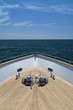 Italy, Tuscany, Viareggio, Tecnomar 35 Fly luxury yacht, bow Italy, Tuscany, Viareggio, Tecnomar 35 Fly luxury yacht, bow