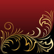 golden floral background