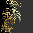 Vecteur : Elegant golden floral background. Vector illustration EPS8 Elegant golden floral background. Vector illustration EPS8