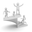 leadership concept on white background. Isolated 3D image leadership concept on white background. Isolated 3D image