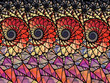 Colorful stained glass spiral fractal Colorful stained glass spiral fractal