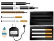 Electronic Cigarette Kit with Liquid, Charger and Case