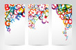 Banners with colorful rainbow elements