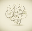 Big speech bubble made from small bubbles Big speech bubble made from small bubbles
