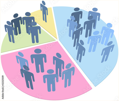 Vector: People statistics population data pie chart People statistics population data pie chart