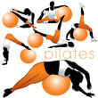 Pilates silhouettes set Pilates silhouettes set