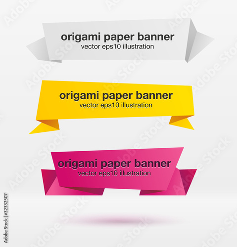 Vetor: Vector origami paper banners Vector origami paper banners