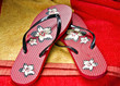 Flipflops on a beach towel