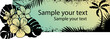 tropical floral grunge banners