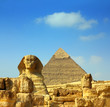 Photo: egypt Cheops pyramid and sphinx egypt Cheops pyramid and sphinx