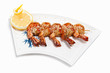 Shish kebab on a plate