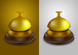 Vector: Gold colored call bell - vector illustration Gold colored call bell - vector illustration