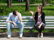 Young couple in quarrel Young couple in quarrel