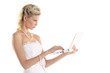 beautiful bride with laptop beautiful bride with laptop