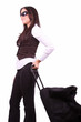 ����: American business woman traveling with suitcase . � dacasdo #32345378