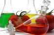 chemielabor mit tomate