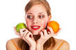 woman with fruits