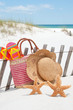 starfish by flip flops