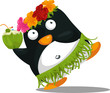 Hawaii hula penguin