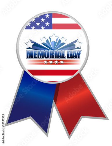 Illustration: Memorial Day ribbon Memorial Day ribbon