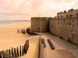 Ancient defensive walls of the city of St. Malo, France
