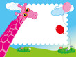 baby‘s photo framework,giraffe and balloon baby‘s photo framework,giraffe and balloon