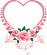 Frame in the Victorian style, with roses and butterflies