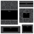 Vector Black Frame and Pattern Set Vector Black Frame and Pattern Set
