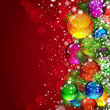 Christmas background with transparent balls