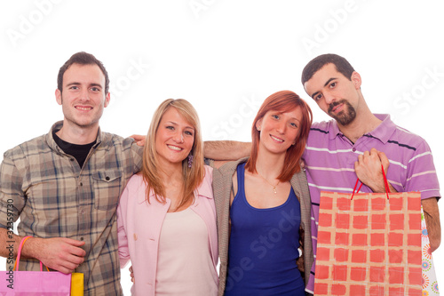 Photo: Young People with Shopping Bags Young People with Shopping Bags