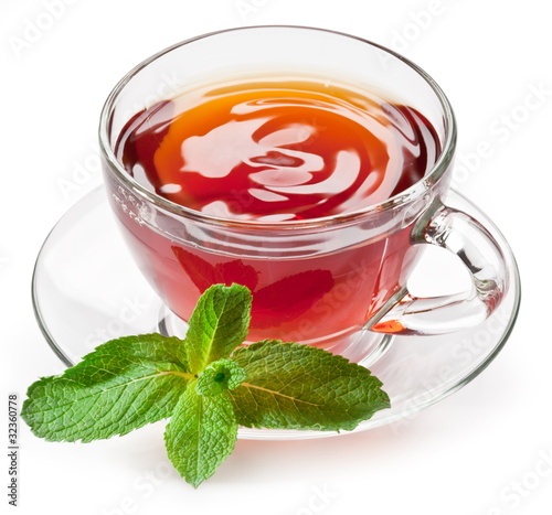 Photo: Cup tea with mint. Cup tea with mint.